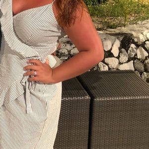 a new day Striped White Dress